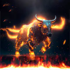 Fiery Bitcoin Bull