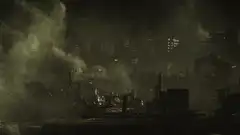 Giant monster explosion in city