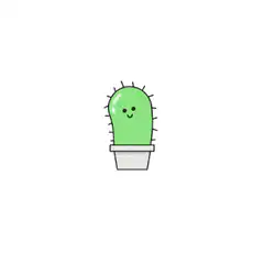 cute cactus swaying