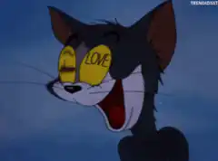 Tom with love eyes and tongue out
