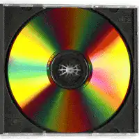 Spinning CD in jewel case