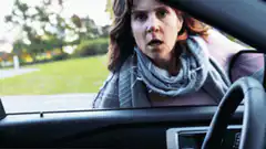 Woman in car says are you lost