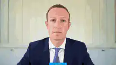 Mark Zuckerberg nodding in video call