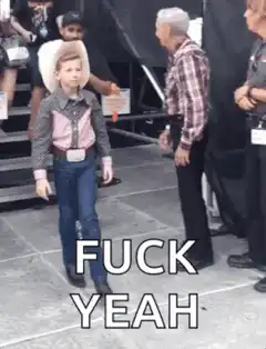 Little boy cowboy dancing