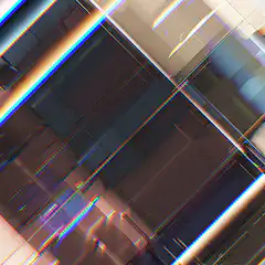 glitchy abstract geometric shapes