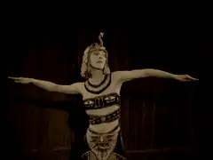 Cleopatra dancer with Bitcoin