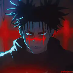 Yuji Itadori cursed face close up