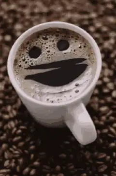 Coffee cup face animation