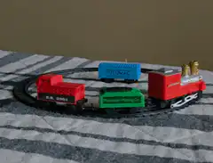 Lego train circling on track