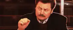 Ron Swanson fist pump