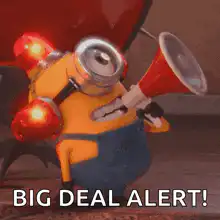 Minion with siren and megaphone