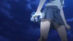 Anime girl fights shadow tentacles