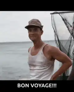 Forrest Gump waving bon voyage
