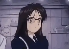 anime girl fixing hair