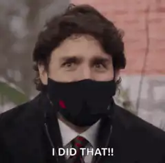 Justin Trudeau mask I did that