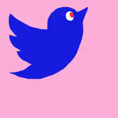 Blue bird transforms into white bird