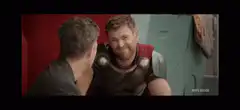 Thor smiling at Loki