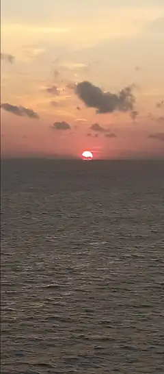 sunset over the ocean