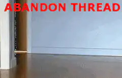 Cats running away from door