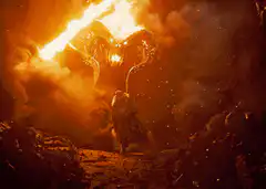 Gandalf fights the Balrog