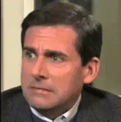 Michael Scott disgusted face