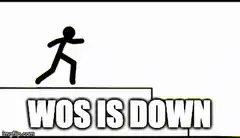 Stickman falling down stairs WOS IS DOWN