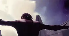 Darth Vader arms outstretched sky