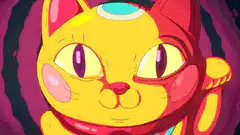Cat with third eye revealing scene