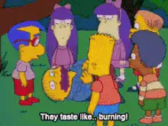 Bart Simpson They taste like burning