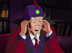 Evil Con Carne villain covers ears