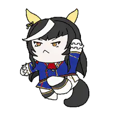 chibi horse girl angry