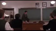 Mr. Keating stands on desk