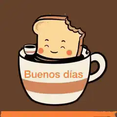 Happy toast in coffee cup