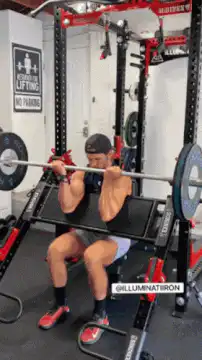 man bench press barbell