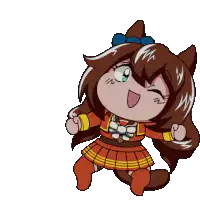Chibi horse girl dancing
