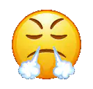 Angry emoji steaming and cooling down