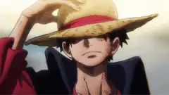 Luffy tips his straw hat