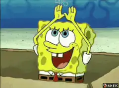 SpongeBob rainbow have fun staying poor