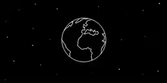 rotating earth outline animation