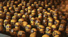 Crowd of Minions cheering