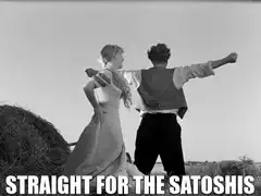 Man and woman dancing in field