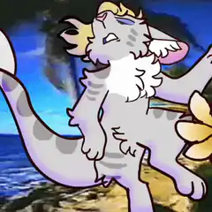 dancing cat with flower