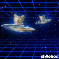 cat ufo laser space