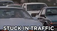 Man stuck in traffic screaming