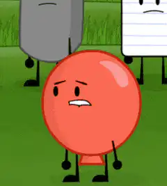 Balloon character happy then sad