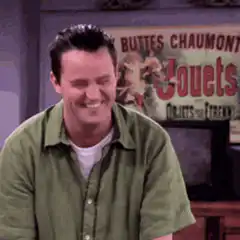 Chandler Bing laughing