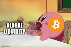 Kirby eating global liquidity with Bitcoin