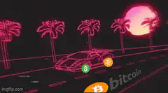 Bitcoin Lamborghini Sunset Drive