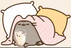 Pusheen and cat in a glass of milk