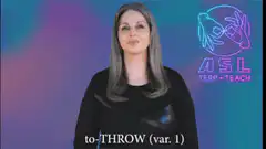 ASL sign for to throw